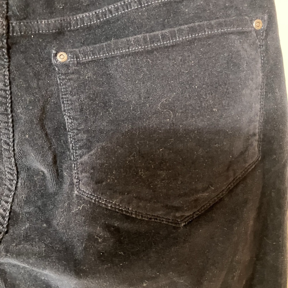 NWT NYDJ Straight Leg Corduroy Pants Navy Blue Size 14W Thin Wale Stretch 34x31 - Picture 7 of 15